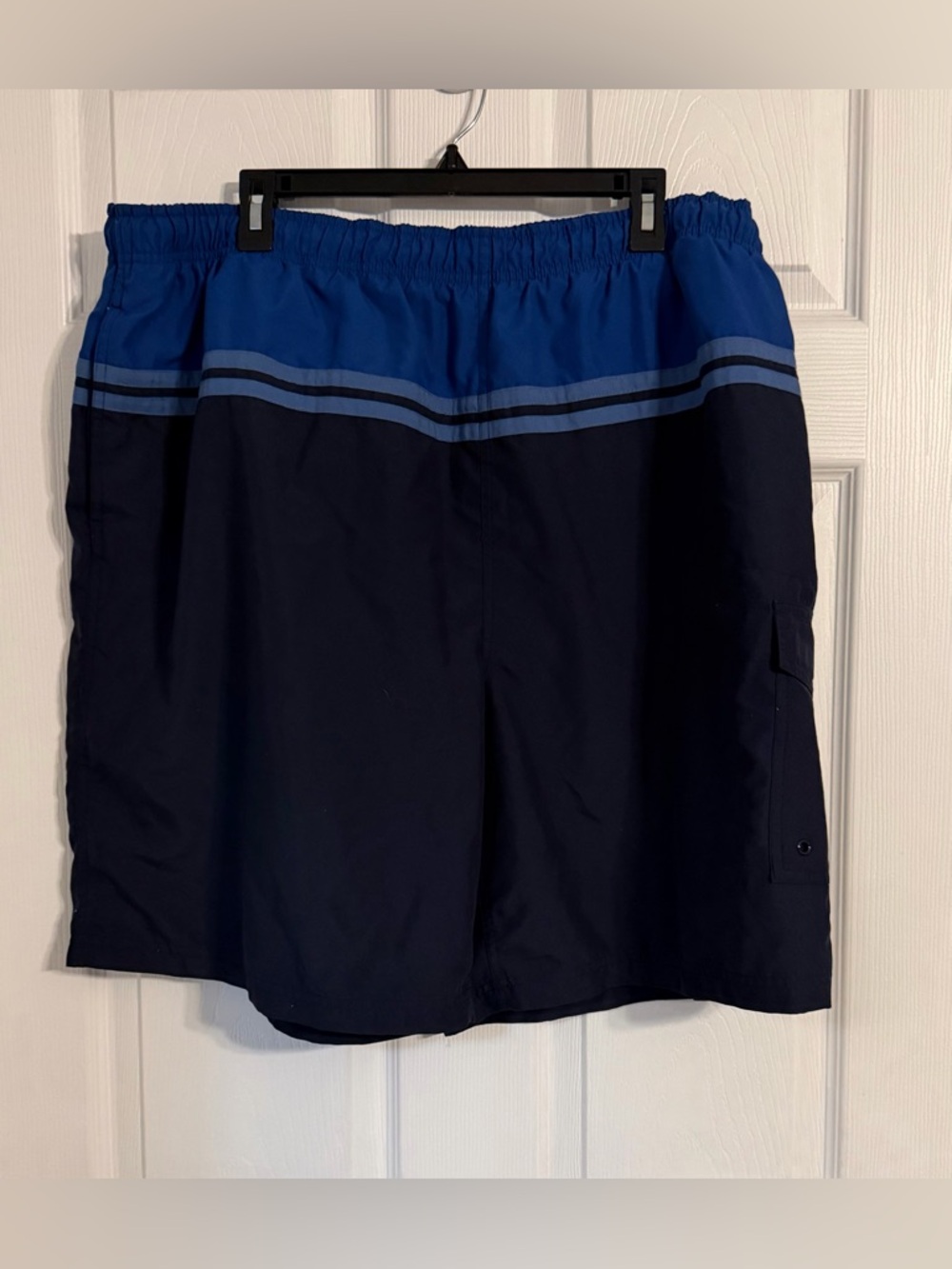 Covington Men’s Xl Swim Trunks Striped Blue With Lining